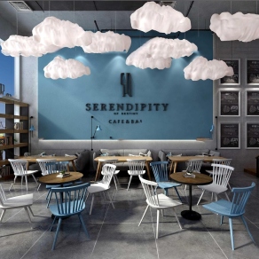 工业风休闲餐厅3D模型下载